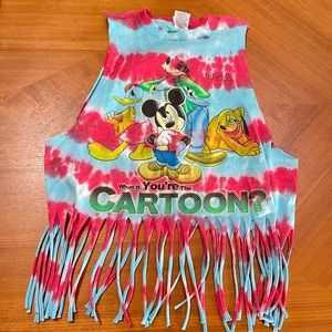 Vintage Disney tie dye Mickey Mouse tank
